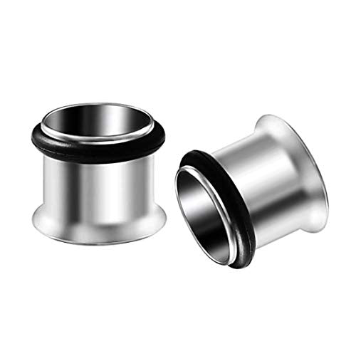 HEKEUOR Ear Tunnels Stretching Kit Stainless Steel Gauge Plugs Set Single Flared Stretching Kit 00g 7/16 1/2 9/16 5/8 3/4 7/8 1 Inch - style: 1/2" (12MM)