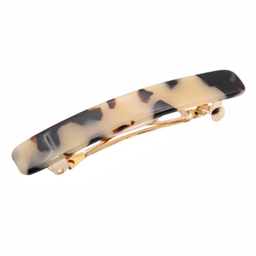 French Amie Bar White Tokyo Small 2 1/4 Inch Hair Clip Barrette | Handmade Cellulose Acetate Durable Grip For Women Girls Teens Everyday Style - color: White Tokyo