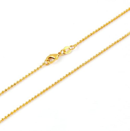 14K Gold Plated Paper Clip Chain Link Necklace Satellite Chain Necklace for Women - color: Dainty Ball Chain