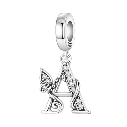 Gold Flower Family Charms for Bracelet Bead Charm for Women Jewelry Present - style: Letter A