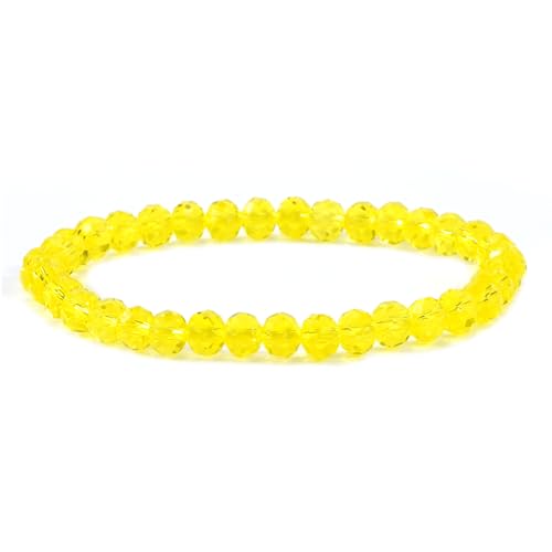 Handmade Stackable Rice Seed Beaded Ball Bracelets set for women, Romantic Boho Trendy Acrylic Glass Stretch Accessories Multi Layer Jewelry, Daily Wear Party Holiday Friendship Gift - color: Yellow