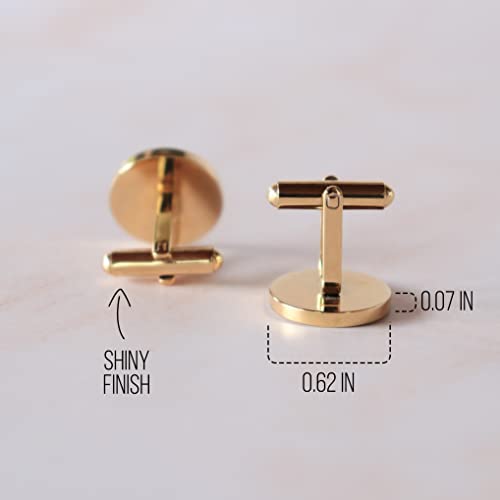 Custom engraved cufflinks for men, personalized wedding gift for groom, father of the bride & groom dad, best men, customized gold & silver cufflinks with dates, quotes or couples initials from bride - style: Infinity symbol & Last Name