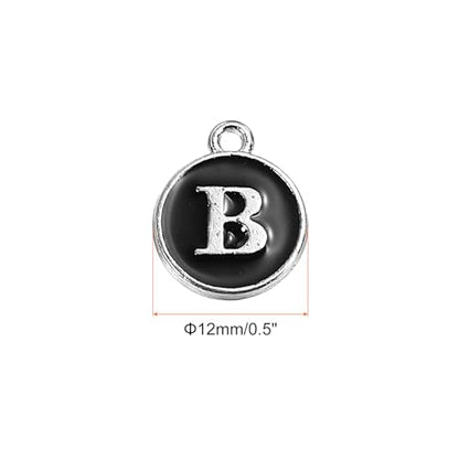 MECCANIXITY Alphabet Enamel Letter Charm Jewelry Charm Pendant for Jewelry Making, Bracelet, Craft - style: B