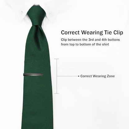 Tie Clip for Men Black, 2 Inch Tie Bar Tie Pins and Clips for Regular Tie, Unique Men Tie Clip Tie Clasp Silver Suitable for Wedding Anniversary, Business Professional, Father's Day Gift - style: Gun Black