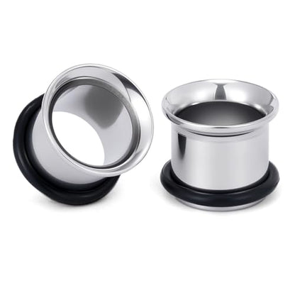 TBOSEN Precise Dimensions Stainless Steel Set Double|Single Flare Tunnel Screw Gauge Ear Expander Stretching Kit Piercing Mixed Size - color: Silver-Single Flare, size: 7mm