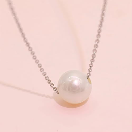 Dainty Layered Pearl Choker Necklace for Women Dainty Chain Necklaces Daisy Pearls jewelry Valentine Day Graduation Bride Gifts - color: silver