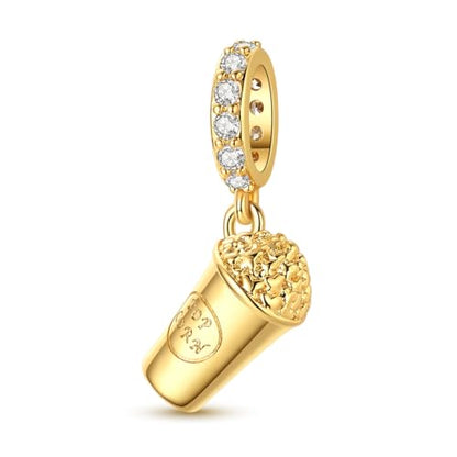14K Gold Plated Charms for Bracelets Necklace Star Moon Cross Beads Woman | 925 Sterling Silver Charms Butterfly Cute Cat Dog Evil Eye Lucky Bracelet Beads Aesthetic Peandant Jewelry Gift for Mom - color: gold 3