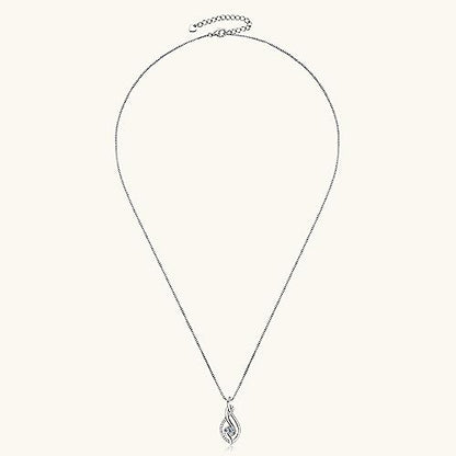 Moissanite Infinity Pendant Necklace for Women | 4mm D Color Moissanite 925 Sterling Silver Infinity Knot Necklace for Mom Wife Birthday Jewelry Gifts - color: Silver