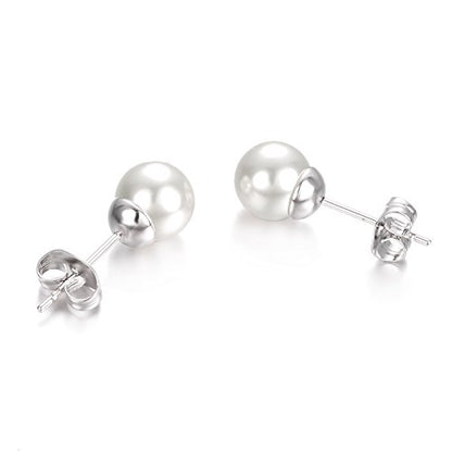 Yoursfs 3 Pairs Faux Pearl Stud Earrings Sets For Women 18K Gold Plated Elegant Small Round Pearl Stud - style: Women's Pearl Earrings