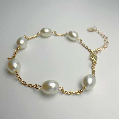 Anklet for Women Layered Anklets Women Double Heart Silver Bohemian Pearls Flat Chain Ankle Bracelet Charm Beaded Dainty Foot Jewelry Heart Charm Dainty Layer Anklets Trendy - color: Gold Pearl
