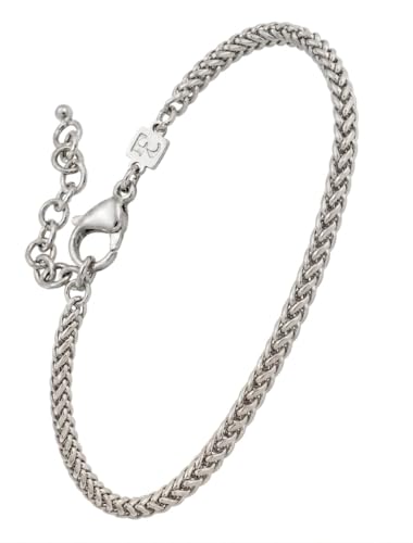 Mens Bracelet - Stainless Steel, Non Tarnish Rope Chain Bracelets, Stylish Fathers Day Gift for Dad, Husband, Boyfriend. - color: Silver