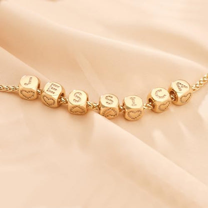 Letter Charms for Necklace and Bracelets,14K Gold Plated Women's Bead Charms, A-Z Alphabet Initial Beads Name Pendant DIY Jewelry Birthday Gift for Women - style: Charm-E