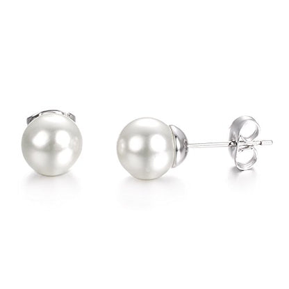Yoursfs 3 Pairs Faux Pearl Stud Earrings Sets For Women 18K Gold Plated Elegant Small Round Pearl Stud - style: Women's Pearl Earrings