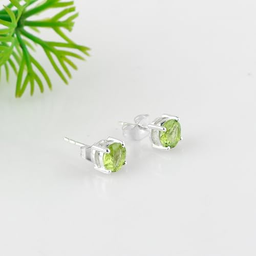 AAA Grade Natural Gemstone Studs Earring, Prong Setting Lightweight Earring, Handmade Bohemian Jewelry, Healing Crystals & Stones, Christmas Gift for Women
