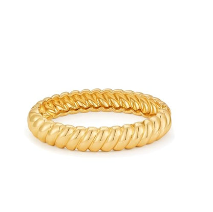 Chunky Gold Bangle Bracelets for Women Twisted Hinged Wrist Cuff Bracelets open Spiraled Oval Bracelet Trendy Jewelry for Women - color: thin cuff bracelet