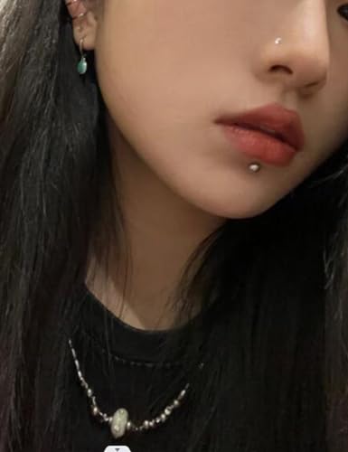 20G 18G 16G 14G 12G Lip Labret Medusa Monroe Rings Studs 316L Surgical Steel Flat Back Tragus Helix Cartilage Earring Stud Piercing Jewelry Bar Length 8mm 10mm 12mm Mix Color 18PCS - color: Gold, size: 18G(1.0mm)-6/7/8mm Bars-3mm Balls