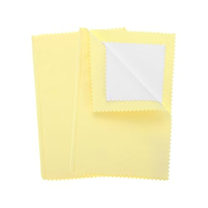 PATIKIL 5.9"x7.9" Jewelry Cleaning Cloth, 2 Pack Double-Sided Fleece Polishing Cloth for Gold, Silver and Jewelry, Yellow - color: Yellow, size: 5.9"x7.9"