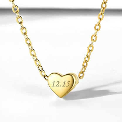 ChicSilver Personalized 925 Sterling Silver Tiny Heart/Moon/Star/Sun/Dot/Triangle Anklets Simple Dainty Foot Jewelry for Women, Silver/Gold Plated/Rose Gold Plated - style: Gold Heart Custom