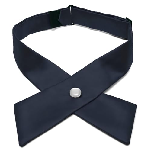 tiemart Crossover Tie - color: Dark Navy Blue