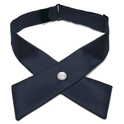 tiemart Crossover Tie - color: Dark Navy Blue
