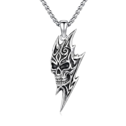 Skull Necklace for Men Women Gothic Skull Necklace for Men Women - style: Skull necklace