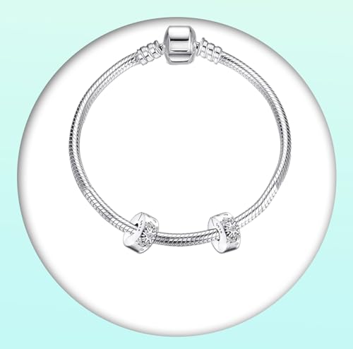 Annmors S925 Clip Spacer Safety Chain Stopper Charms for Pandora, Gift Mom Daughter Friend Sister Wife Grandma Girlfriend Fmaily On Christmas Mothers Valentines Halloween Graduation - color: B15-2pcs Sun Clip Charms