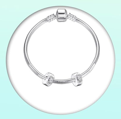 Annmors S925 Clip Spacer Safety Chain Stopper Charms for Pandora, Gift Mom Daughter Friend Sister Wife Grandma Girlfriend Fmaily On Christmas Mothers Valentines Halloween Graduation - color: B15-2pcs Sun Clip Charms