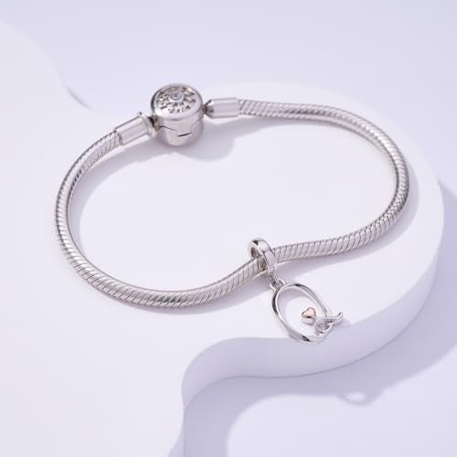 Letter Charms for Pandora Bracelets 925 Sterling Silver Alphabet Initial Charms Bead Jewelry Gift for Women - style: Initial Q