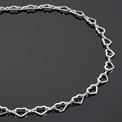 UMAOKANG 3 Meters Heart Chain for Jewelry Making Stainless Steel Chain Roll with Jewelry Supplies Findings Women Necklace Bracelet DIY - color: Heart Silver
