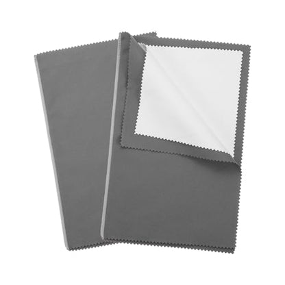 PATIKIL 9.8"x12.6" Jewelry Cleaning Cloth, 2 Pack Double-Sided Fleece Polishing Cloth for Gold, Silver and Jewelry, Dark Gray - color: Dark Gray, size: 9.8"x12.6"