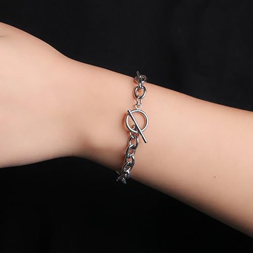 925 Sterling Silver Plated Heart Charm Bracelet for Women - Dainty Chain Love Gift Idea - style: Style1