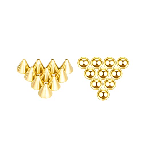 COLORFUL BLING Fake Eyebrow Nose Lip Ring Labret Studs Stainless Steel Replacement Balls Spike with 20pcs Sticker Non-Piercing Body Jewelry Fake Skin Sticker Piercing - color: 3mm gold