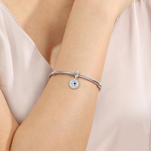 Tree of Life Dangle Charm Mother's Love Pendant Bead Compatible with Pandora Bracelets & Necklaces Women - color: Bule