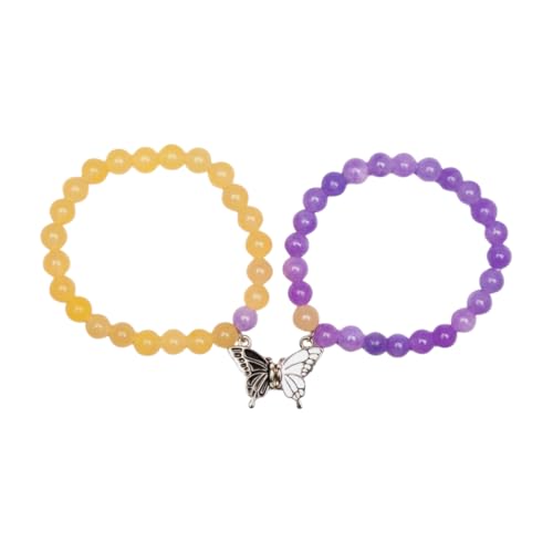 YGLINE Tree of Life Yoga Healing Stone Bracelets,Multilayer Lotus Chakra Stone Reiki Bracelet Sets,Anxiety Crystal Natural Stone,for Women Stress Relief - color: butterfly 2