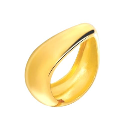 Eigso 13MM Large Gold Plated Chunky Bracelet Bangle for Women Men Trendy Thick Arc Shape Open Cuff Bangles Bracelets for Woman Man - color: Gold-29MM
