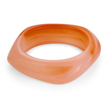 Chunky Acrylic Bangles Bracelets For Women Geometric Acrylic Resin Acetate Mottled Wide Bangle Bracelet Statement Colorful Bangles for Party - color: 04-pink bangle