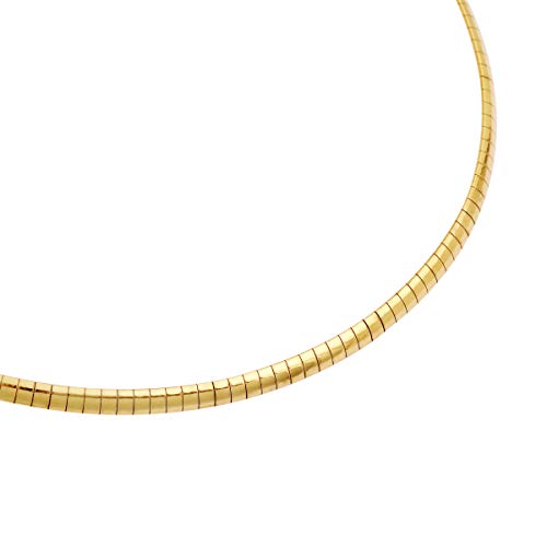 Italian Omega Chain Necklace - color: Gold, size: 4mm
