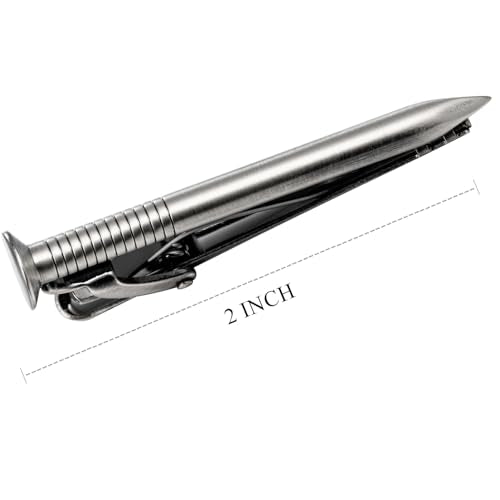 HAWSON Various Tie Clips for Men Unique, Funny Novelty Mens Tie Bar, Personalized Tie Pins for Men, Theme Wedding Party Gifts - style: Ancient Silver Nail