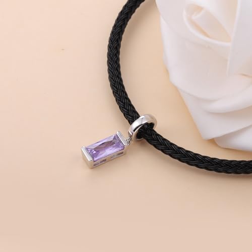 Helonley Birthstone Charms for Charms Bracelet: Birth Stone Charms | 925 Sterling Silver Birth Stone Bead Charms for Bracelets and Necklaces, Christmas Birthday Gifts for Mom and Wife - color: Jun.