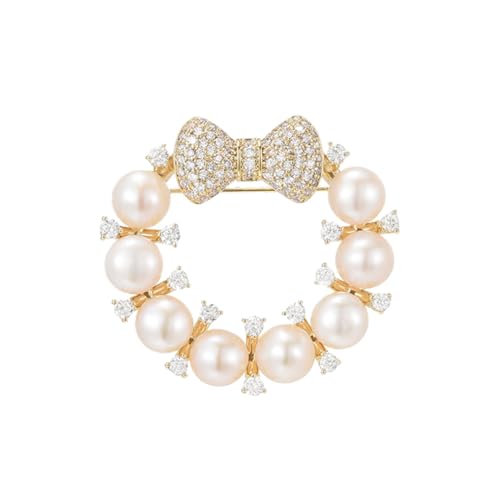 Brooches and Pins for Women Elegant Flower Pearl Brooches Costume Broches Jewelry Lady Christmas Pin for Women - style: GD-1649