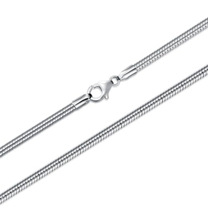 925 Sterling Silver Snake Chain 1MM 1.5MM 2MM 3MM Round Flexible Italian Snake Chain Necklace for Women Men 18, 20, 22, 24, 26 Inch - color: 1mm, size: 18 inches