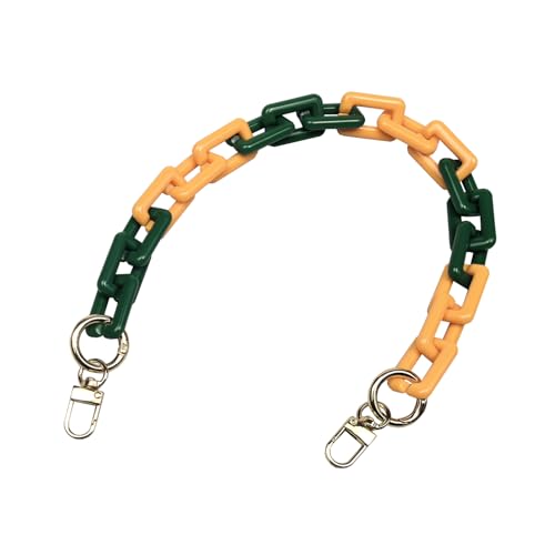 Acrylic Resin Chain for Purse,Handbag Decoration Chain Strap,Bag Accessories Chain Charms - color: Series 1/Square/Green Orange