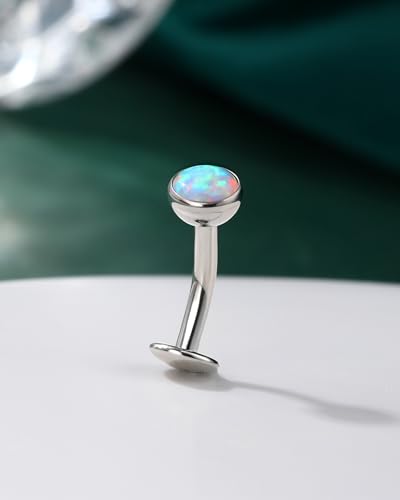 COCHARM G23 Solid Titanium Belly Button Rings Floating Belly Navel Rings 14G Internally Threaded Belly Piercing Jewelry Hypoallergenic - color: OP-8MM