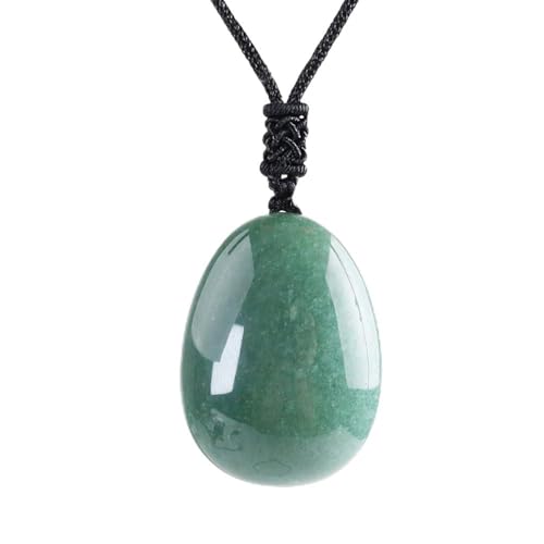 Anjiucc Natural Gemstone Tree of Life Black Obsidian/Golden Obsidian Pendant Necklace for Male and Female Necklace - color: Green Aventurine