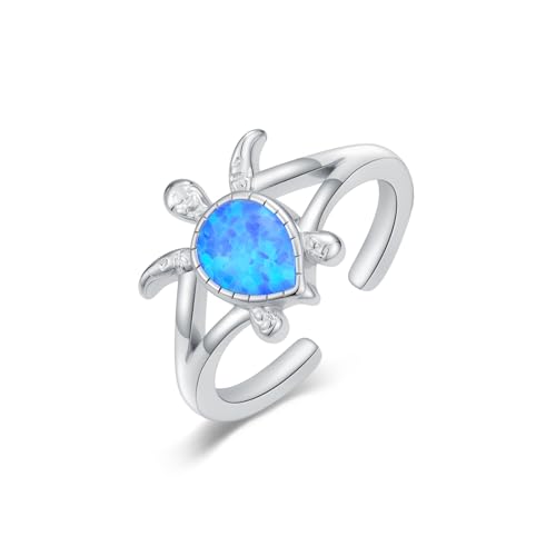 Midari Toe Rings for Women 925 Sterling Silver Hypoallergenic Adjustable Open Band Ring for Women Summer Beach Open Toe Jewelry Foot Jewelry - color: Turtle Toe Ring-2, size: Adjustable