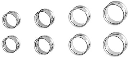 Forbidden Body Jewelry Ear Gauges, Ear Tunnels, Tunnels For Ears, Surgical Steel Mirror Finish Double Flared Tunnel Plug Earrings - style: 8pcs: 28/32/35/38mm