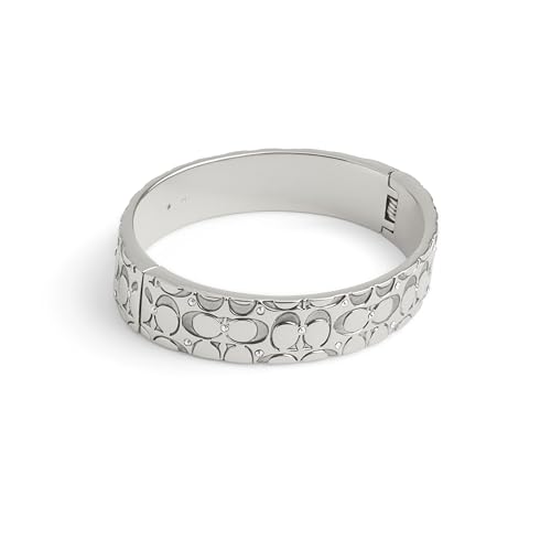 Coach Women's Signature Quilted Bangle Bracelet - color: Silver