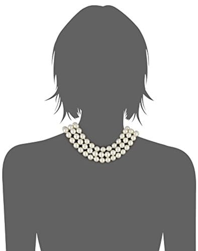Kenneth Jay Lane Pearl Necklaces Worn By First Ladies - style: Barbara Bush (Silver Clasp)