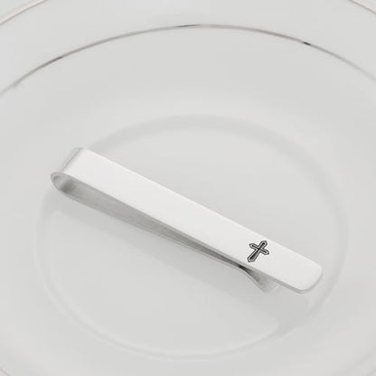 Cross Tie Clips for Men Unique Tie Pin Clip Mens Christian Tie Clips