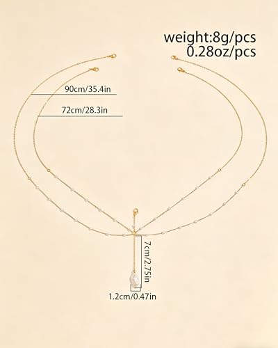 14K Gold Plated Waist Chain for Women, Adjustable Beads Layered Bikini Belly & Body Chain Jewelry for Beach Vacation & Parties - color: Gold-b